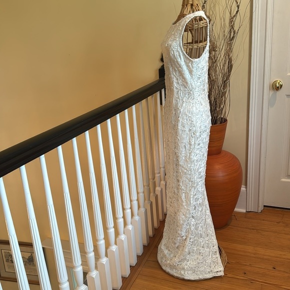 Scala Vintage White Sequin Halter Dress - Picture 3 of 10